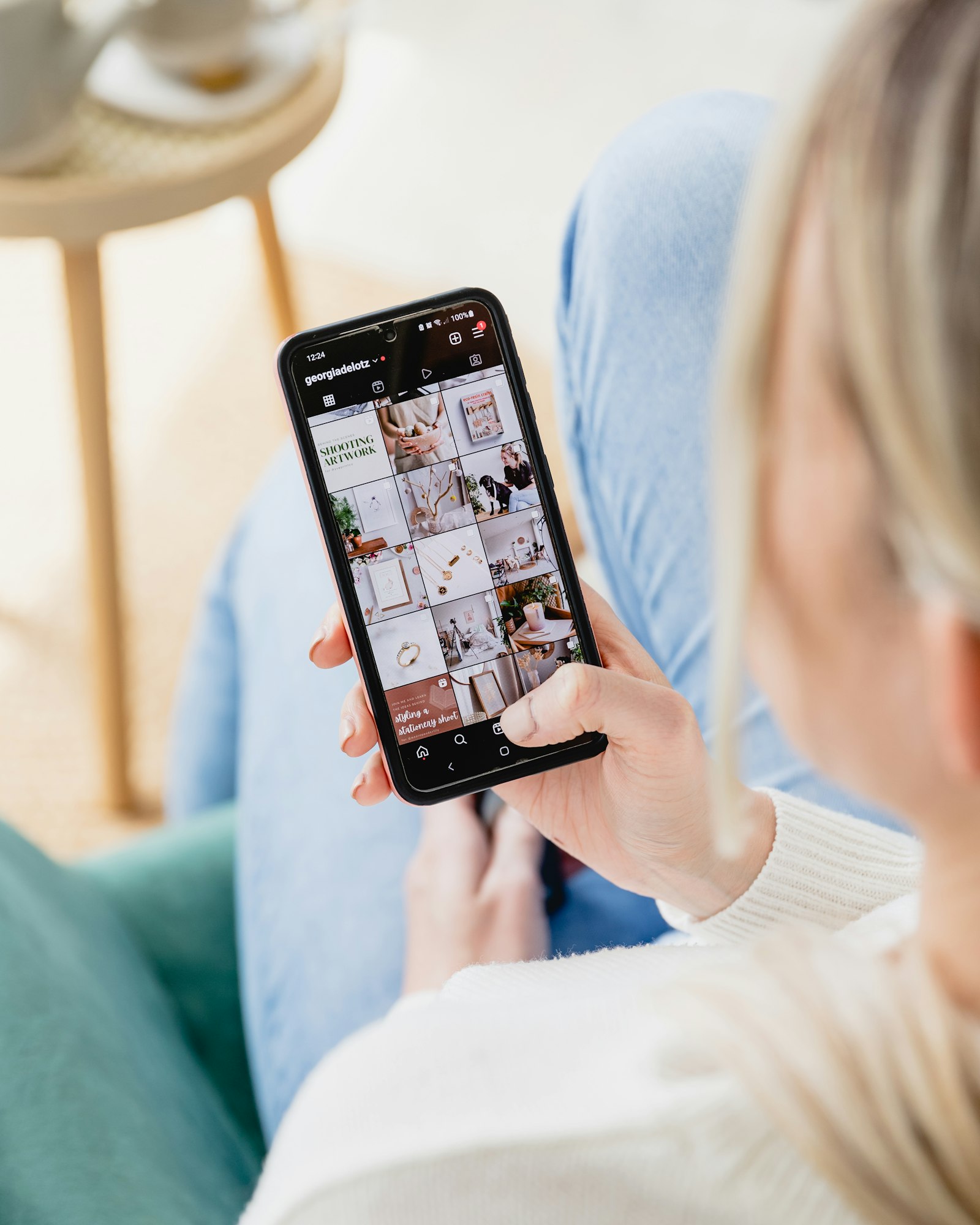 Browsing fashion listings in a resale app