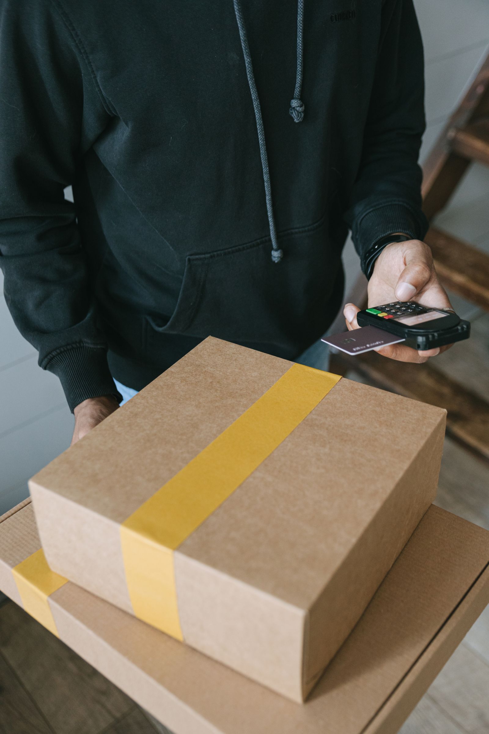 Weighing a heavier package to upgrade the label